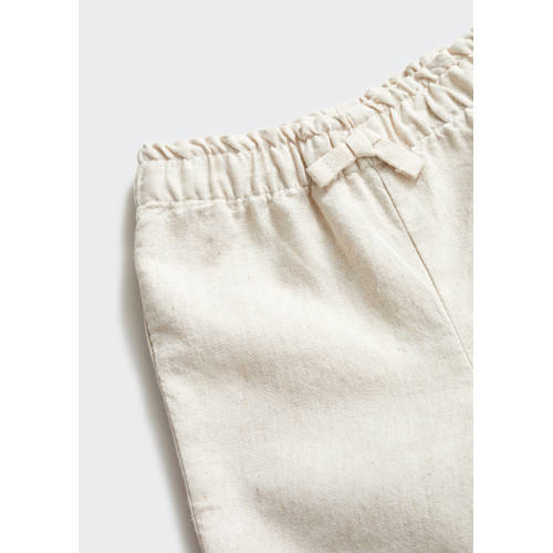 Mango Kids broek lichtbeige Meisjes Katoen Effen 62