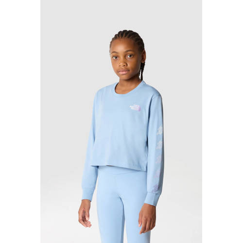 The North Face cropped T-shirt lichtblauw Sweater Effen 134 140