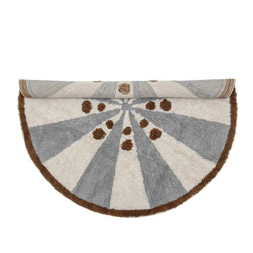 Bloomingville Mini kindervloerkleed Anker (Ø110 cm) Blauw Grafisch