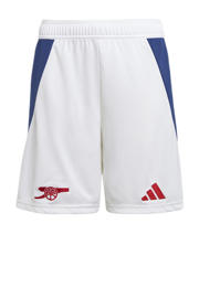 thumbnail: Wit en blauwe jongens en meisjes adidas Performance Junior Arsenal FC voetbalshort uit van polyester met regular fit en elastische tailleband met koord