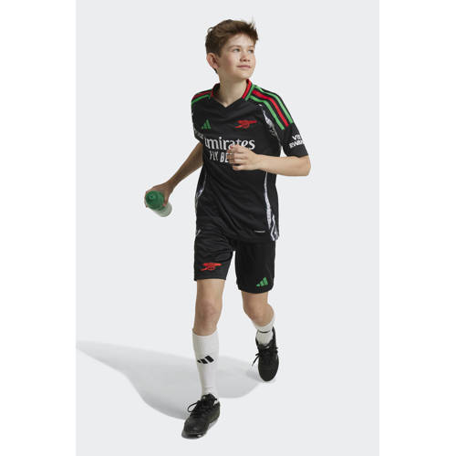 Adidas Performance Junior Arsenal FC voetbalshirt Uit Sport t-shirt Zwart Jongens Meisjes Polyester Ronde hals 140