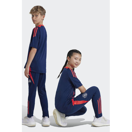 Adidas Performance Junior Manchester United trainingsbroek Sportbroek Blauw Jongens Meisjes Polyester 164