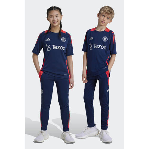Adidas Performance Junior Manchester United trainingsbroek Sportbroek Blauw Jongens Meisjes Polyester 164