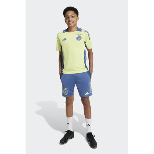 Adidas Performance Junior Ajax Amsterdam voetbalshort training Sportbroek Blauw Jongens Meisjes Polyester 152
