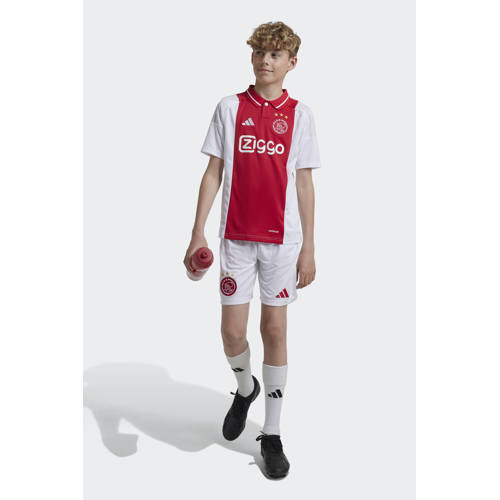 Adidas Performance Junior Ajax Amsterdam voetbalshort thuis 24 25 Sportbroek Wit Jongens Meisjes Polyester 128
