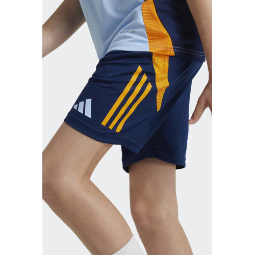 Adidas Performance Junior Real Madrid voetbalshort training Sportbroek Blauw Jongens Meisjes Polyester 152