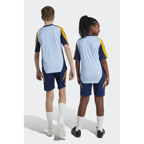 Adidas Performance Junior Real Madrid voetbalshort training Sportbroek Blauw Jongens Meisjes Polyester 152