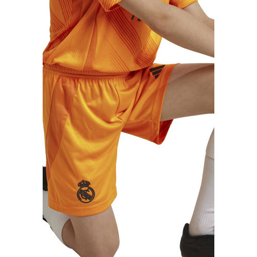 Adidas Performance Junior Real Madrid voetbalshort uit Sportbroek Oranje Jongens Meisjes Polyester 164