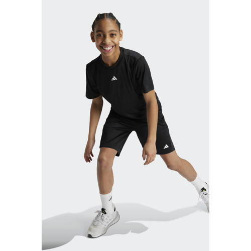 Adidas Sportswear junior voetbalshirt training Sport t-shirt Zwart Jongens Meisjes Gerecycled polyester Ronde hals 140