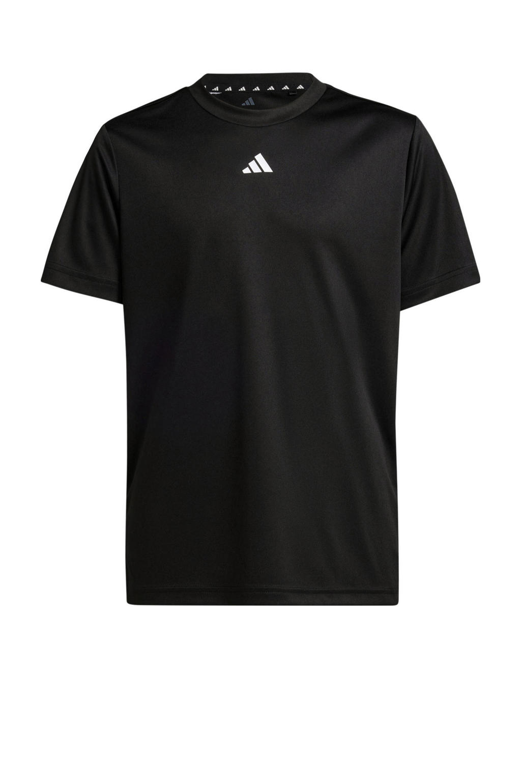 Zwart en witte jongens en meisjes adidas Sportswear unior voetbalshirt training van polyester met korte mouwen en ronde hals