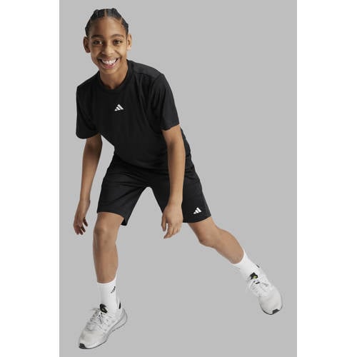 adidas Sportswear Junior voetbalshirt training zwart/wit Sport t-shirt Jongens/Meisjes Polyester Ronde hals