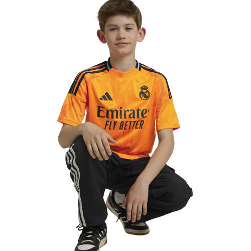 Adidas Performance Junior voetbalshirt Real Madrid Uit Sport t-shirt Oranje Jongens Meisjes Polyester Ronde hals 152