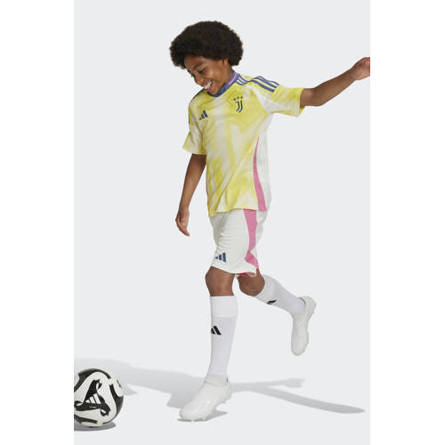 Adidas Performance Junior Juventus FC voetbalshirt Uit T-shirt Geel Jongens Polyester Ronde hals 152