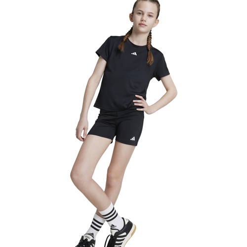 Adidas Sportswear voetbalshirt zwart Sport t-shirt Meisjes Polyester Ronde hals 164