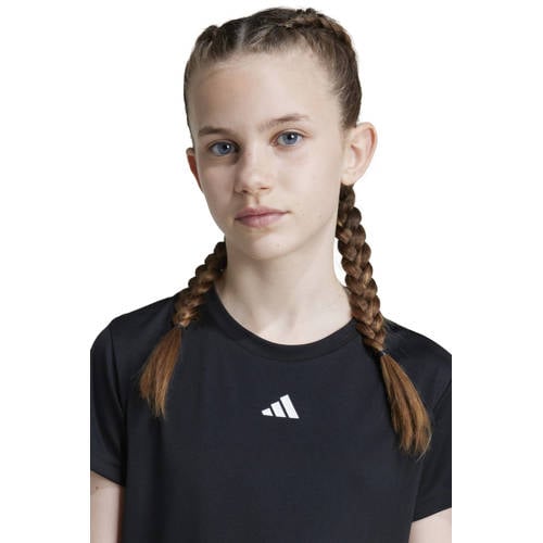 Adidas Sportswear voetbalshirt zwart Sport t-shirt Meisjes Polyester Ronde hals 164