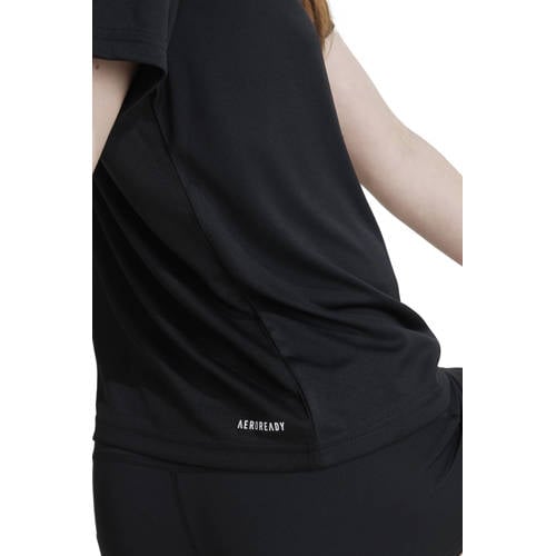 Adidas Sportswear voetbalshirt zwart Sport t-shirt Meisjes Polyester Ronde hals 164
