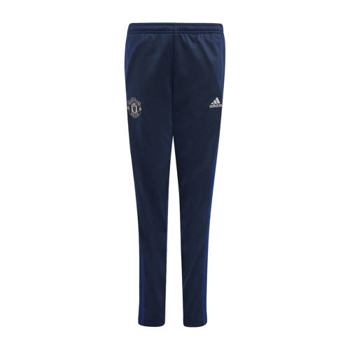 Adidas Performance Junior Manchester United trainingspak donkerblauw Jongens Meisjes Polyester Opstaande kraag 128