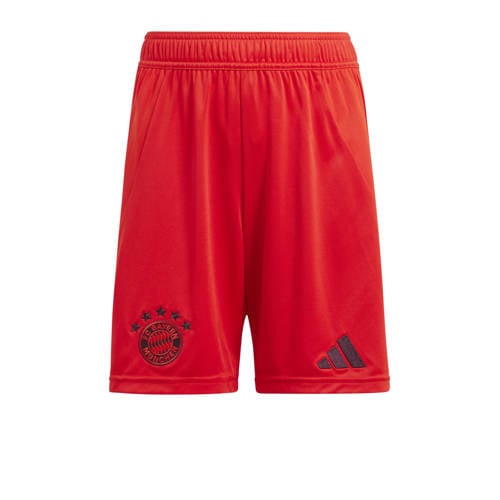 adidas Performance Junior FC Bayern München voetbalshort rood Sportbroek Jongens/Meisjes Polyester