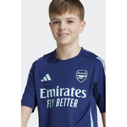 Adidas Performance Junior Arsenal FC voetbalshirt Sport t-shirt Blauw Jongens Meisjes Polyester V-hals 164