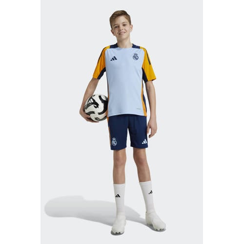 Adidas Performance Junior Real Madrid voetbalshirt training Sport t-shirt Blauw Jongens Meisjes Polyester Ronde hals 176