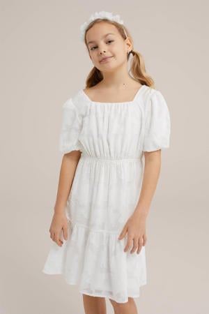 semi-transparante jurk wit