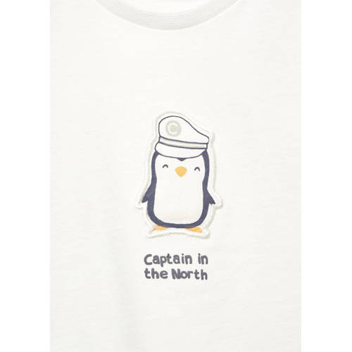 Mango Kids T-shirt met printopdruk wit Meisjes Katoen Ronde hals Printopdruk 80
