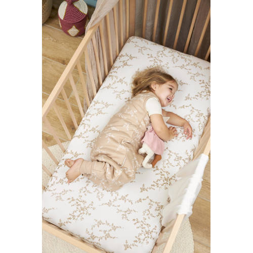 Meyco baby winter slaapoverall jumper Branches sand Babyslaapzak Beige 80