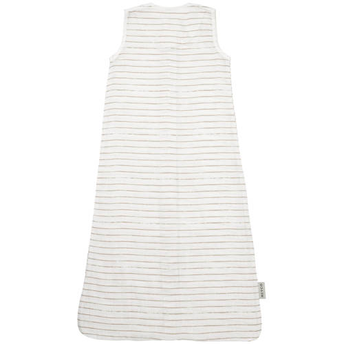 Meyco hydrofiele baby zomerslaapzak Stripe sand Babyslaapzak Beige Streep 70