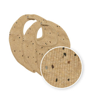 bandana Rib Mini Spot - toffee melange (set van 2)