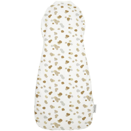 Meyco Stains cocoon inbakerslaapzak sand 70cm Inbakerdoek Beige Stip