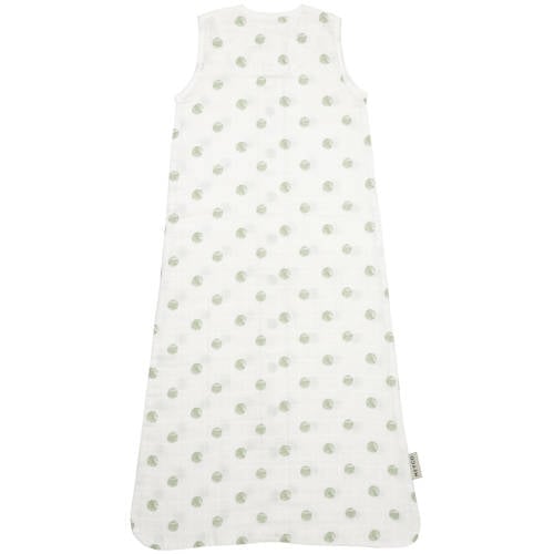 Meyco hydrofiel baby zomerslaapzak Dots soft green Babyslaapzak Groen Stip 70