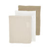 Meyco pre-washed hydrofiel washandje - offwhite/soft sand/taupe (set van 3)