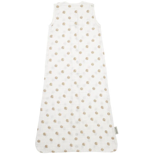 Meyco hydrofiele baby zomerslaapzak Dots sand Babyslaapzak Beige Stip 110