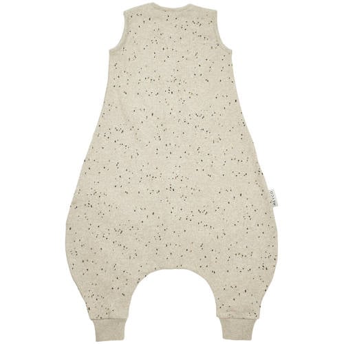 Meyco baby zomer slaapoverall jumper Rib Mini Spot sand melange Babyslaapzak Beige 80