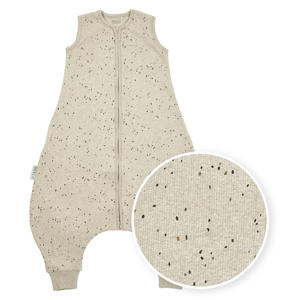 baby zomer slaapoverall jumper Rib Mini Spot sand melange