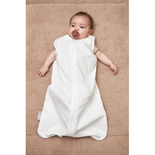 Meyco Plume baby slaapzak offwhite Babyslaapzak Wit Effen 90