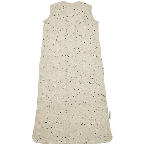 Meyco baby slaapzak Rib Mini Spot sand melange Babyslaapzak Beige Stip 70