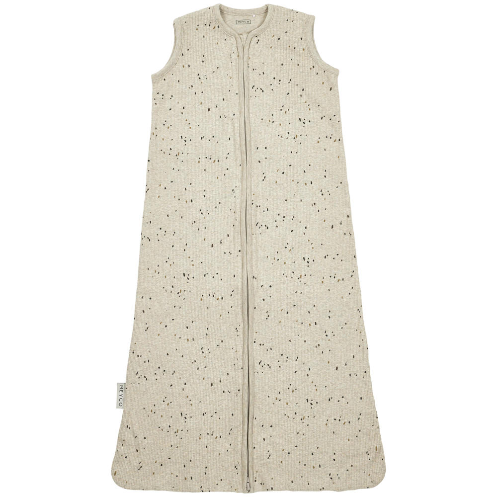 Meyco baby slaapzak Rib Mini Spot sand melange