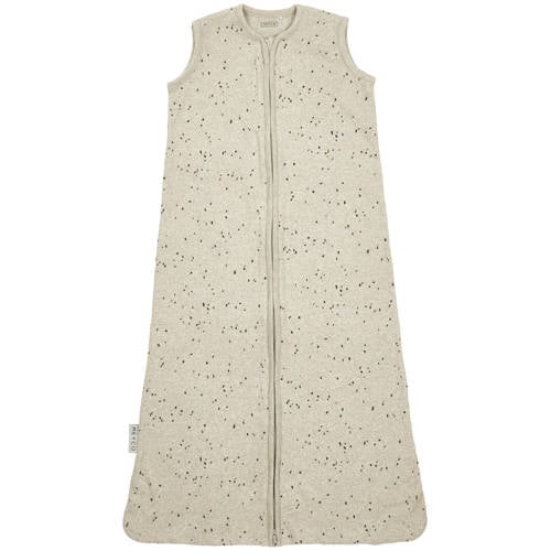 Meyco baby slaapzak Rib Mini Spot sand melange Babyslaapzak Beige Stip 70