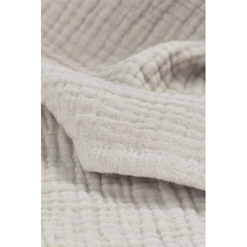 Meyco pre-washed hydrofiel wieglaken greige Babylaken Grijs Effen