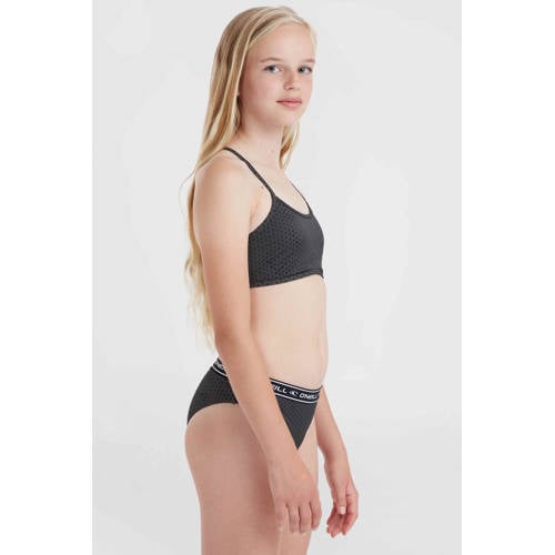 O'Neill crop bikini Sportclub Active zwart Meisjes Polyester Effen 128