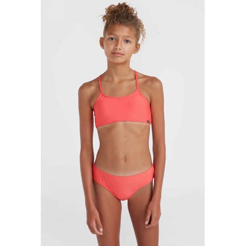 O'Neill crop bikini Essentials roze Meisjes Polyester Effen 104
