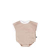 Babystyling romper met bies beige/wit