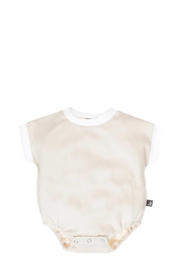 thumbnail: Babystyling romper met bies lichtbeige/wit
