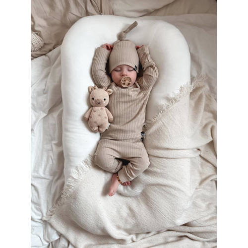 Babystyling baby longsleeve beige Jongens Katoen Ronde hals Effen 50