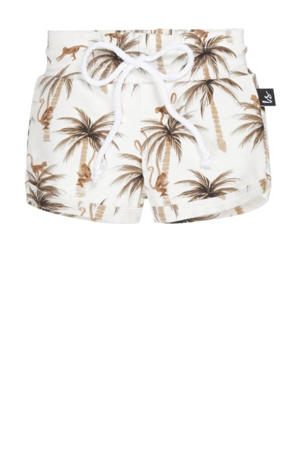 baby sweatshort met all over print offwhite/bruin