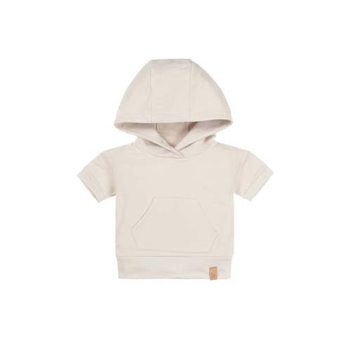 Babystyling hoodie met korte mouwen beige Trui Jongens Stretchkatoen Capuchon