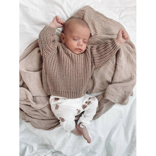 Babystyling baby broek met all over print wit Jongens Meisjes Katoen All over print 68