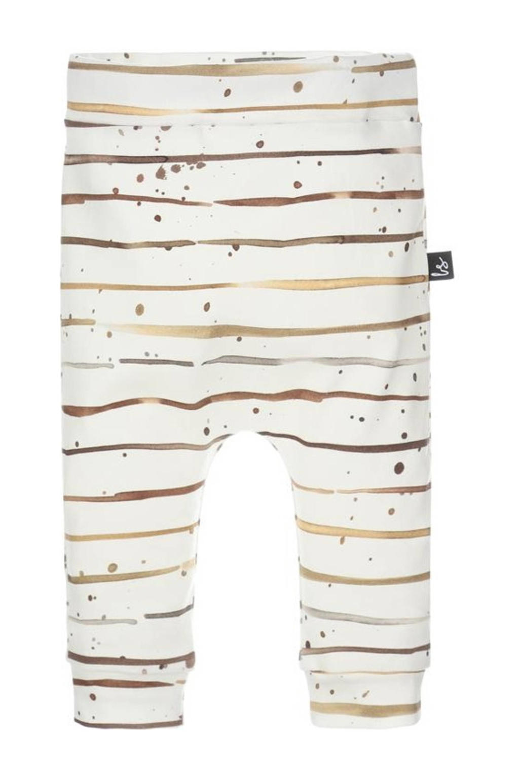 Wit en bruine jongens Babystyling baby broek van katoen met meerkleurige print