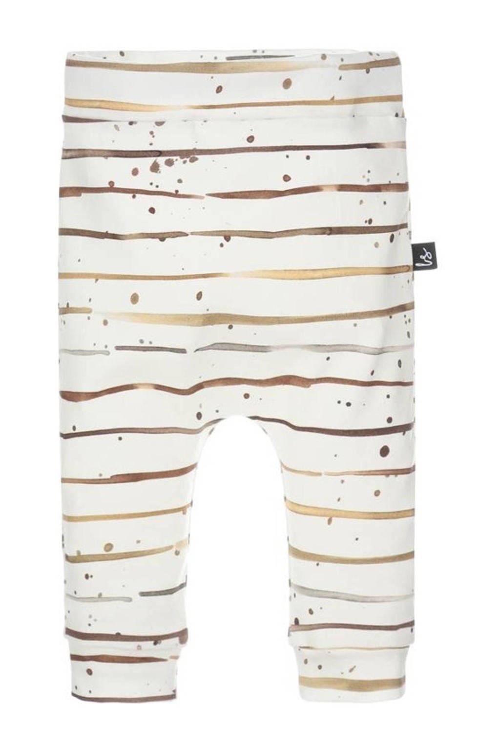 Wit en bruine jongens Babystyling baby broek van katoen met meerkleurige print